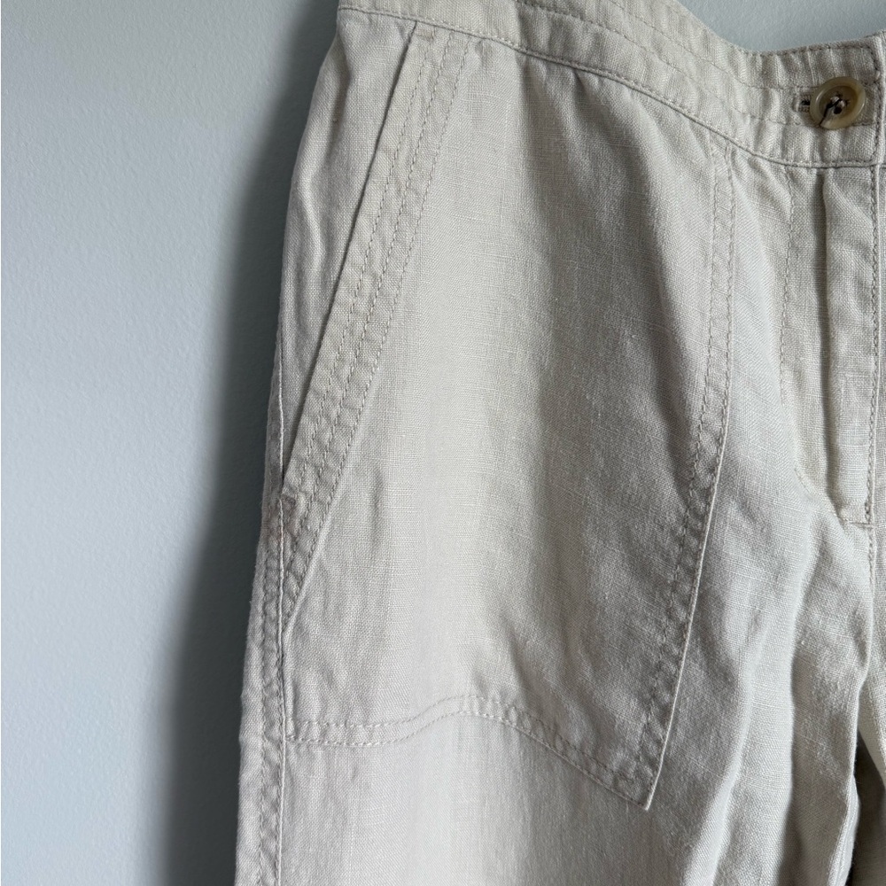 Liz Claiborne Sloane Beige Linen Pants